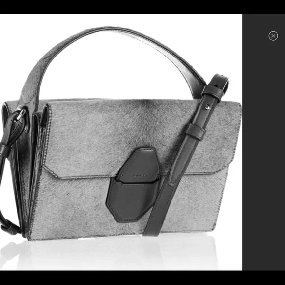 Alexander Wang rare Racketeer gray calf hair bag - Picture 2 of 15